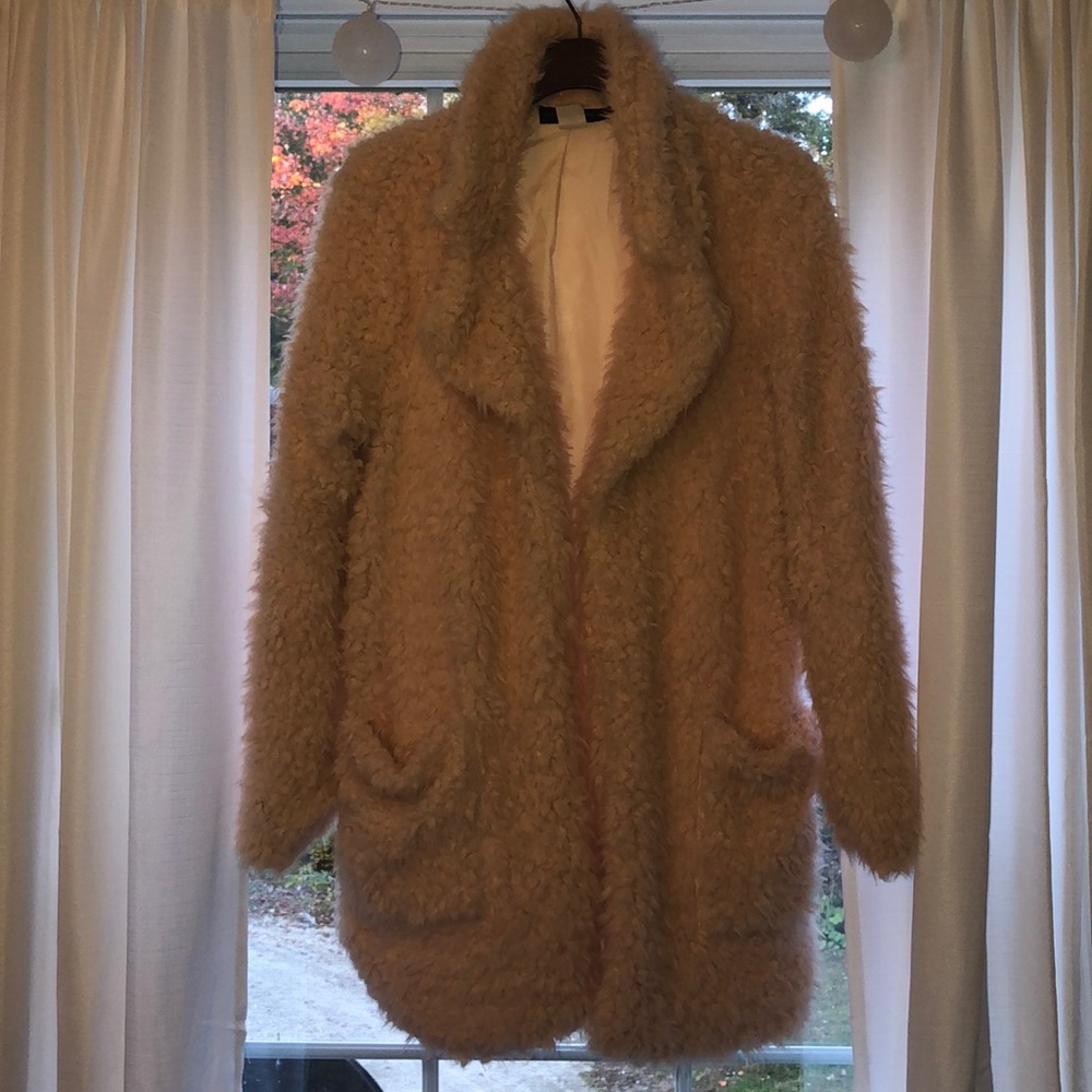 Furry pink jacket